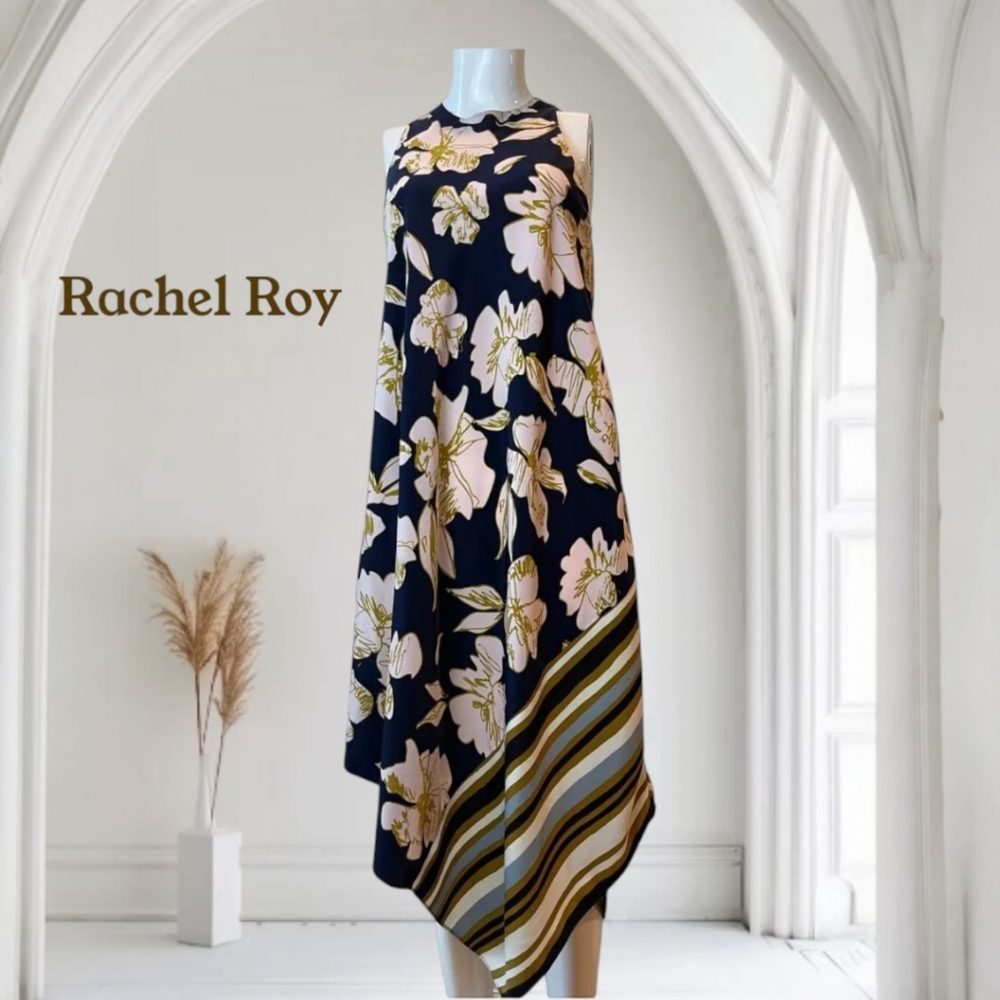 Rachel Roy Floral Asymmetrical Sleeveless Maxi Dress Size XL - Resortwear